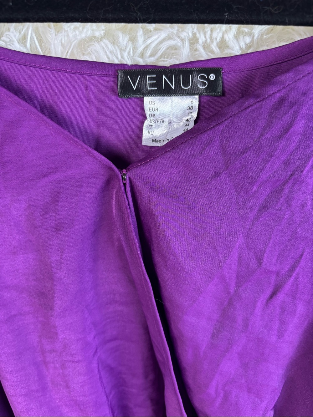 VENUS Vibrant Purple Cold-Shoulder Peplum Tunic - Picture 11 of 15